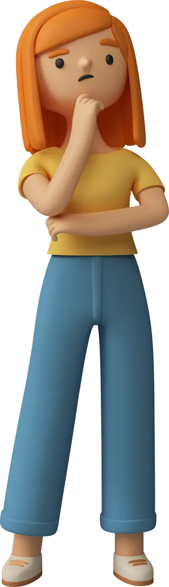 Illustration of a woman thinking deeply about something